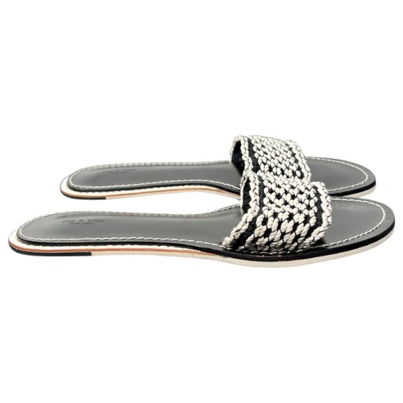 rag & bone Melrose Slide Sandals NWOT Black/White Size EU 37.5 / US 7.5 - Picture 2 of 7